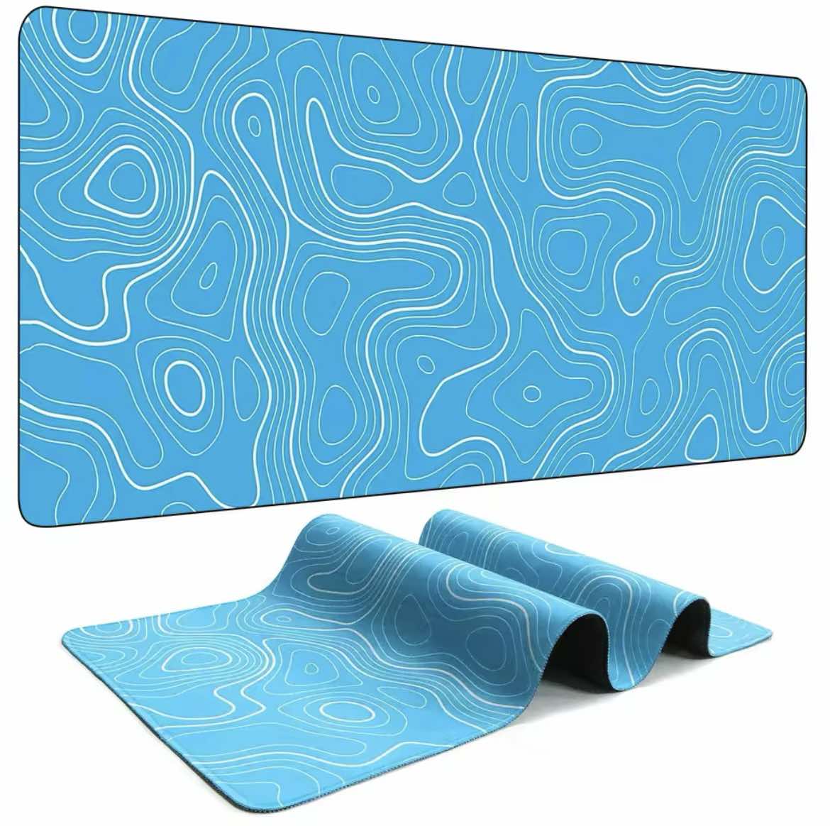 Grand tapis de souris de jeu de contour topographique