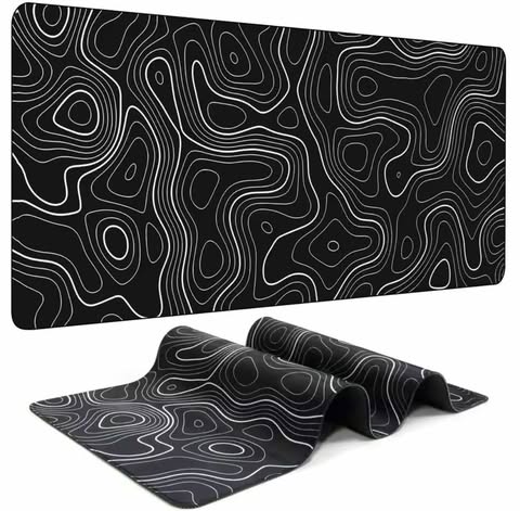 Grand tapis de souris de jeu de contour topographique